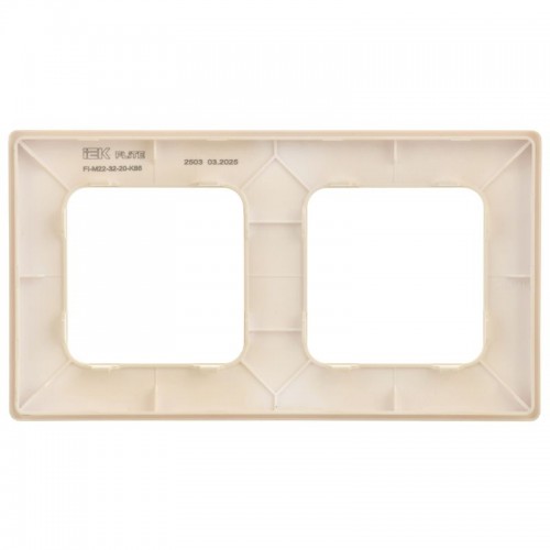 Рамка 2-м СП FLITE РУ-2-К-ФлСл сливочный IEK FI-M22-32-20-K86