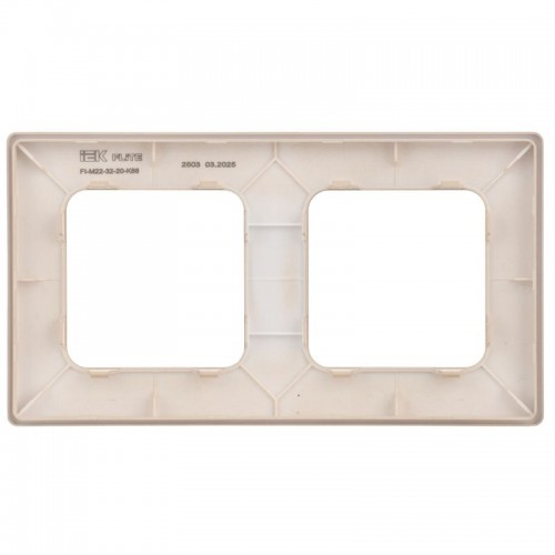 Рамка 2-м СП FLITE РУ-2-К-ФлЛ льняной IEK FI-M22-32-20-K88