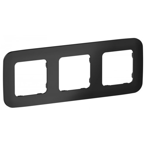 Рамка 3-м СП FLITE РУ-3-А-ФлЧ черн. IEK FI-M32-31-20-K02