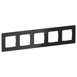 Рамка 5-м СП FLITE РУ-5-К-ФлЧ черн. IEK FI-M52-32-20-K02