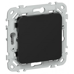 Заглушка СП FLITE ЗГ-ФлЧ с суппортом механизм черн. IEK FI-PL10-K02