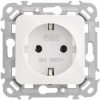 Розетка СП FLITE РС11-1-ФлБ 16А с заземл. без защ. шторок безвинтовое крепление механизм бел. IEK FI-R11-16-1-K01