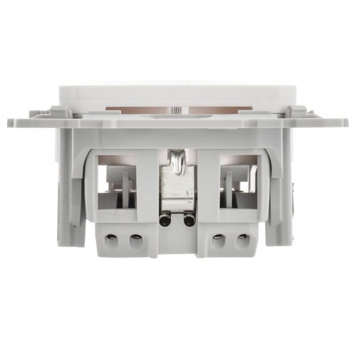 Розетка СП FLITE РС11-1-ФлБ 16А с заземл. без защ. шторок безвинтовое крепление механизм бел. IEK FI-R11-16-1-K01
