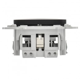 Розетка СП FLITE РС11-1-ФлЧ 16А с заземл. без защ. шторок безвинтовое крепление механизм черн. IEK FI-R11-16-1-K02