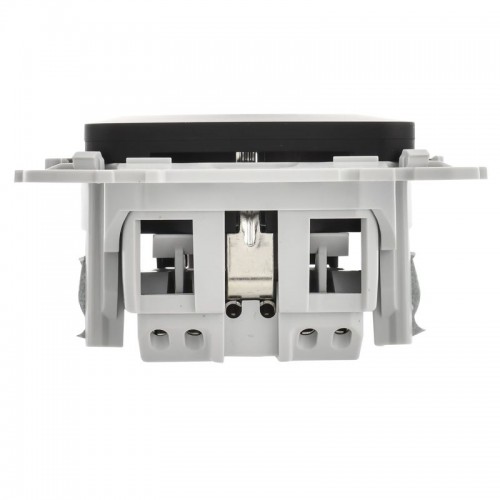 Розетка СП FLITE РС11-1-ФлЧ 16А с заземл. без защ. шторок безвинтовое крепление механизм черн. IEK FI-R11-16-1-K02