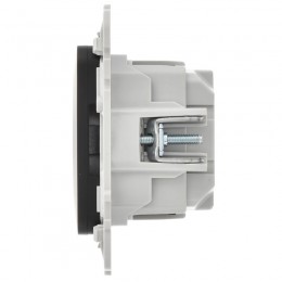 Розетка СП FLITE РС11-1-ФлЧ 16А с заземл. без защ. шторок безвинтовое крепление механизм черн. IEK FI-R11-16-1-K02