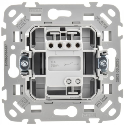Выключатель 1-кл. СП FLITE ВС11-1-0-ФлА 10А механизм алюм. IEK FI-V10-0-10-1-K47