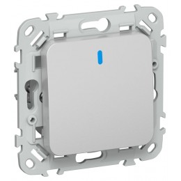 Выключатель 1-кл. СП FLITE ВС11-1-1-ФлА 10А с индикацией механизм алюм. IEK FI-V10-1-10-1-K47