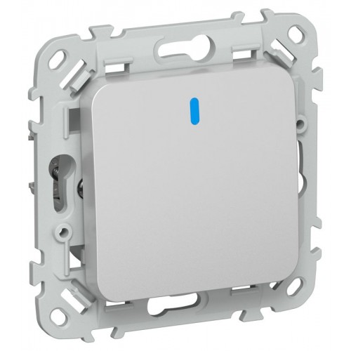 Выключатель 1-кл. СП FLITE ВС11-1-1-ФлА 10А с индикацией механизм алюм. IEK FI-V10-1-10-1-K47
