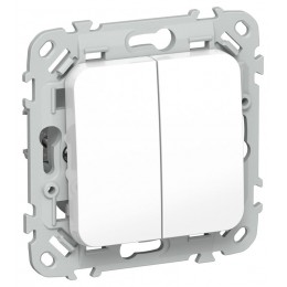 Выключатель 2-кл. СП FLITE ВС12-1-0-ФлБ 10А механизм бел. IEK FI-V20-0-10-1-K01