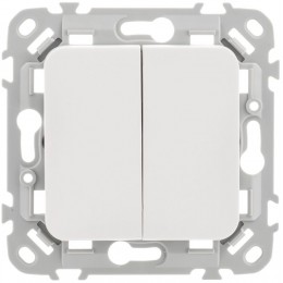 Выключатель 2-кл. СП FLITE ВС12-1-0-ФлБ 10А механизм бел. IEK FI-V20-0-10-1-K01