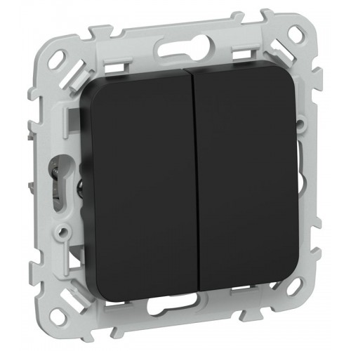 Выключатель 2-кл. СП FLITE ВС12-1-0-ФлЧ 10А механизм черн. IEK FI-V20-0-10-1-K02