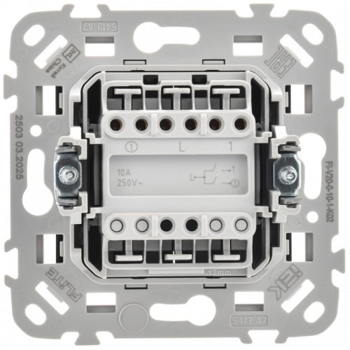 Выключатель 2-кл. СП FLITE ВС12-1-0-ФлЧ 10А механизм черн. IEK FI-V20-0-10-1-K02