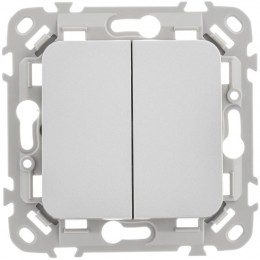 Выключатель 2-кл. СП FLITE ВС12-1-0-ФлА 10А механизм алюм. IEK FI-V20-0-10-1-K47