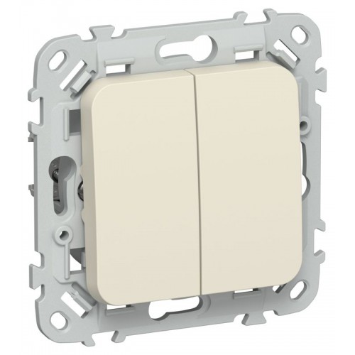 Выключатель 2-кл. СП FLITE ВС12-1-0-ФлСл 10А механизм сливочный IEK FI-V20-0-10-1-K86