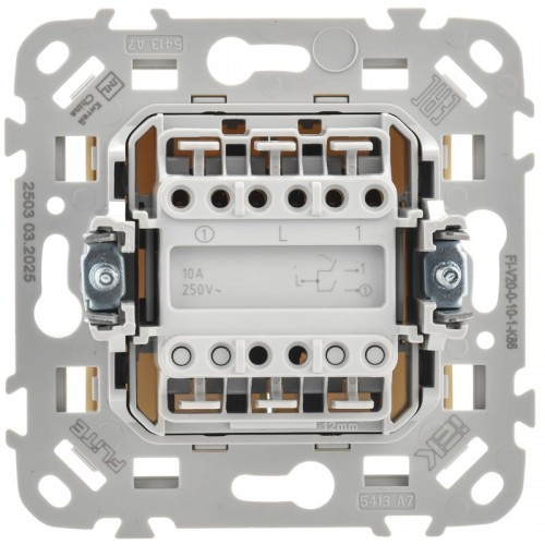 Выключатель 2-кл. СП FLITE ВС12-1-0-ФлСл 10А механизм сливочный IEK FI-V20-0-10-1-K86
