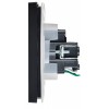 Розетка СП FORTE&PIANO16А IP44 FP119 с заземл. защ. шторки с крышкой безвинт. крепл. черн. IEK FP-R16-16-1-44-K02