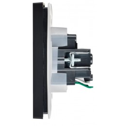 Розетка СП FORTE&PIANO16А IP44 FP119 с заземл. защ. шторки с крышкой безвинт. крепл. черн. IEK FP-R16-16-1-44-K02