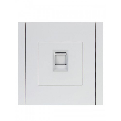 Розетка компьютерная RJ45 кат.5E FORTE&PIANO FP232 бел. IEK FP-K10-1-K01