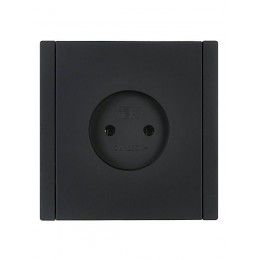 Розетка 1-м СП FORTE&PIANO FP118 10А без заземл. без защ. шторок винт. крепл. черн. IEK FP-R10-10-K02