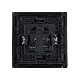 Розетка 1-м СП FORTE&PIANO FP118 10А без заземл. без защ. шторок винт. крепл. черн. IEK FP-R10-10-K02