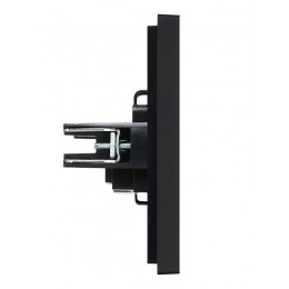 Розетка 1-м СП FORTE&PIANO FP118 10А без заземл. без защ. шторок винт. крепл. черн. IEK FP-R10-10-K02