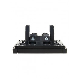 Розетка 1-м СП FORTE&PIANO FP118 10А без заземл. без защ. шторок винт. крепл. черн. IEK FP-R10-10-K02