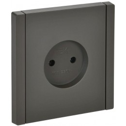 Розетка 1-м СП FORTE&PIANO FP318 10А без заземл. без защ. шторок винт. крепл. сер. IEK FP-R10-10-K03