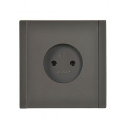 Розетка 1-м СП FORTE&PIANO FP318 10А без заземл. без защ. шторок винт. крепл. сер. IEK FP-R10-10-K03