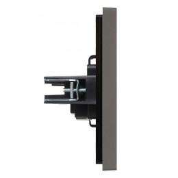 Розетка 1-м СП FORTE&PIANO FP318 10А без заземл. без защ. шторок винт. крепл. сер. IEK FP-R10-10-K03