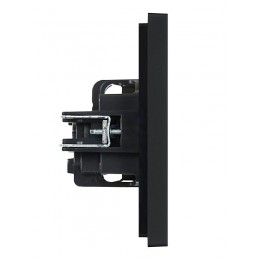 Розетка СП FORTE&PIANO FP116 16А с заземл. без защ. шторок винт. крепл. черн. IEK FP-R11-16-K02