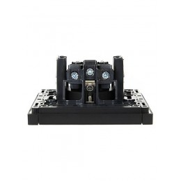 Розетка СП FORTE&PIANO FP116 16А с заземл. без защ. шторок винт. крепл. черн. IEK FP-R11-16-K02