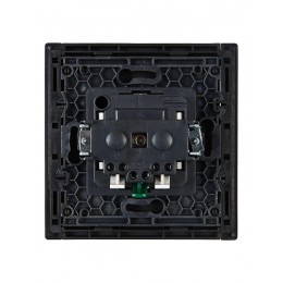 Розетка СП FORTE&PIANO FP113 16А с заземл. защ. шторки безвинт. крепл. черн. IEK FP-R14-16-1-K02