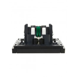 Розетка СП FORTE&PIANO FP113 16А с заземл. защ. шторки безвинт. крепл. черн. IEK FP-R14-16-1-K02