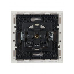 Розетка СП FORTE&PIANO FP215 16А с заземл. защ. шторки винт. крепл. бел. IEK FP-R14-16-K01