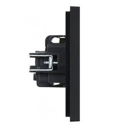 Розетка СП FORTE&PIANO FP115 16А с заземл. защ. шторки винт. крепл. черн. IEK FP-R14-16-K02