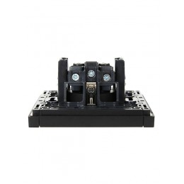 Розетка СП FORTE&PIANO FP115 16А с заземл. защ. шторки винт. крепл. черн. IEK FP-R14-16-K02