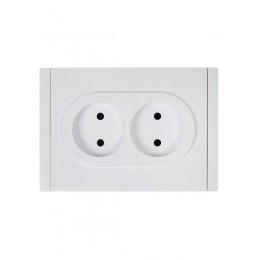 Розетка 2-м СП FORTE&PIANO FP226 10А без заземл. без защ. шторок безвинт. крепл. бел. IEK FP-R20-10-1-K01