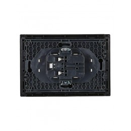 Розетка 2-м СП FORTE&PIANO FP126 10А без заземл. без защ. шторок безвинт. крепл. черн. IEK FP-R20-10-1-K02