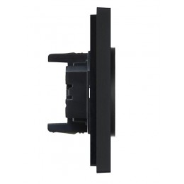 Розетка 2-м СП FORTE&PIANO FP126 10А без заземл. без защ. шторок безвинт. крепл. черн. IEK FP-R20-10-1-K02