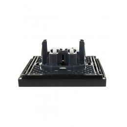 Розетка 2-м СП FORTE&PIANO FP126 10А без заземл. без защ. шторок безвинт. крепл. черн. IEK FP-R20-10-1-K02