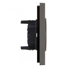 Розетка 2-м СП FORTE&PIANO FP326 10А без заземл. без защ. шторок безвинт. крепл. сер. IEK FP-R20-10-1-K03