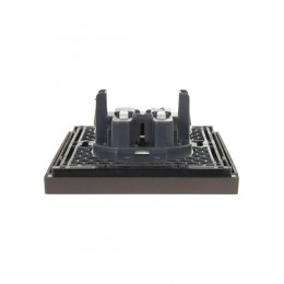 Розетка 2-м СП FORTE&PIANO FP326 10А без заземл. без защ. шторок безвинт. крепл. сер. IEK FP-R20-10-1-K03