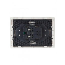 Розетка 2-м СП FORTE&PIANO FP224 16А с заземл. без защ. шторок безвинт. крепл. бел. IEK FP-R21-16-1-K01