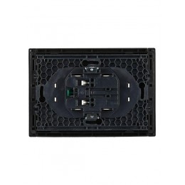 Розетка 2-м СП FORTE&PIANO FP124 16А с заземл. без защ. шторок безвинт. крепл. черн. IEK FP-R21-16-1-K02