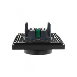 Розетка 2-м СП FORTE&PIANO FP124 16А с заземл. без защ. шторок безвинт. крепл. черн. IEK FP-R21-16-1-K02