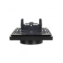 Розетка 2-м СП FORTE&PIANO FP123 16А с заземл. защ. шторки безвинт. крепл. черн. IEK FP-R24-16-1-K02