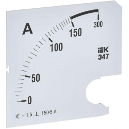 Шкала сменная для амперметра Э47 150/5А-1.5 96х96мм IEK IPA20D-SC-0150
