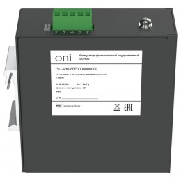 Коммутатор промышленный неуправляемый ISU-430 Ethernet 8 портов 10/100BaseT разъем RJ45 24В AC/12/24/48В DC с резервированием ONI ISU-430-8FE0000000000