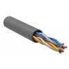 Кабель витая пара U/UTP кат.6 4х2х23AWG solid CU LSZH сер. (м) ITK LC1-C604-121